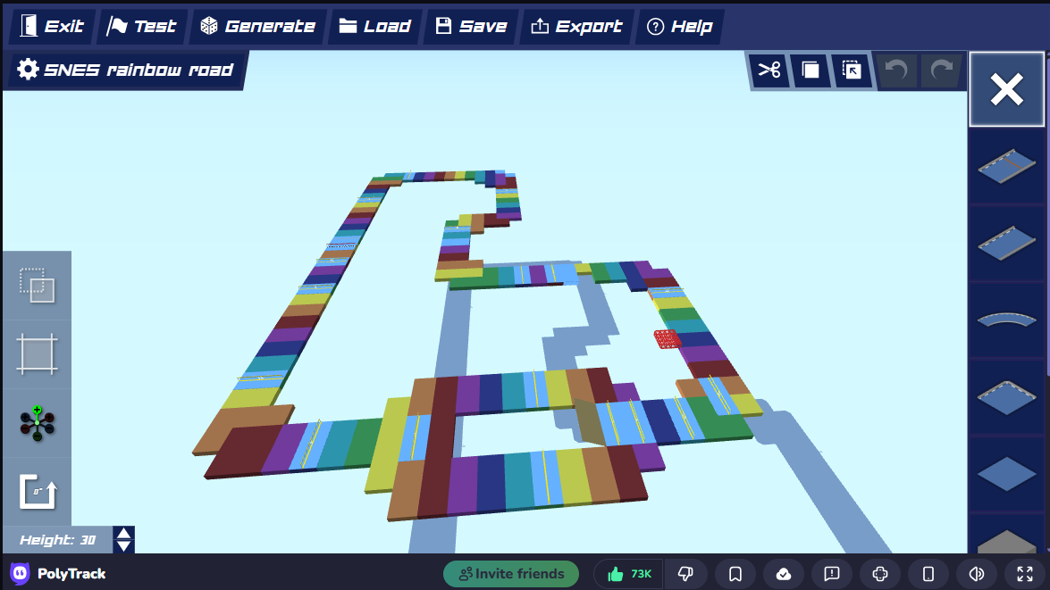SNES rainbow road